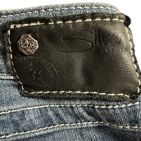 Silver Jeans Pioneer womens bootcut distressed jeans size 26/31 - Picture 6 of 13